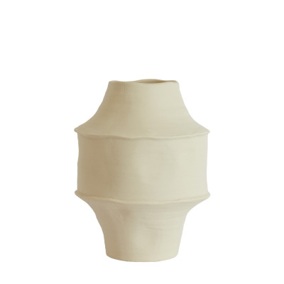 Vase deco Ø21x28 cm CORSICO ceramics matt cream