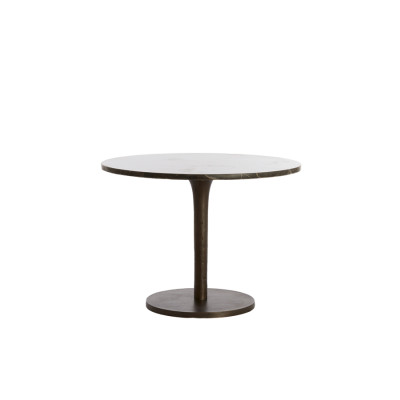 Side table Ø61x41 cm PAZO dark brown marble+dark brown