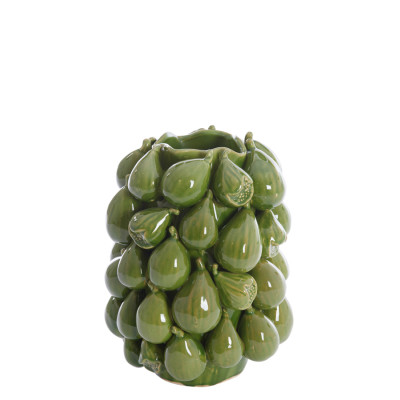 Vase deco 23,5x23x32,5 cm NATALIA ceramics dark green