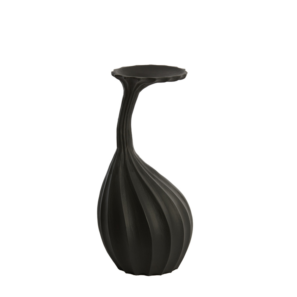 Vase deco 19x19x38 cm NYOKO matt black
