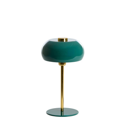 Table lamp Ø23x40 cm SURIN shiny dark green+gold
