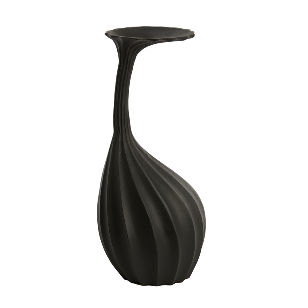 Vase deco 20x20x48 cm NYOKO matt black