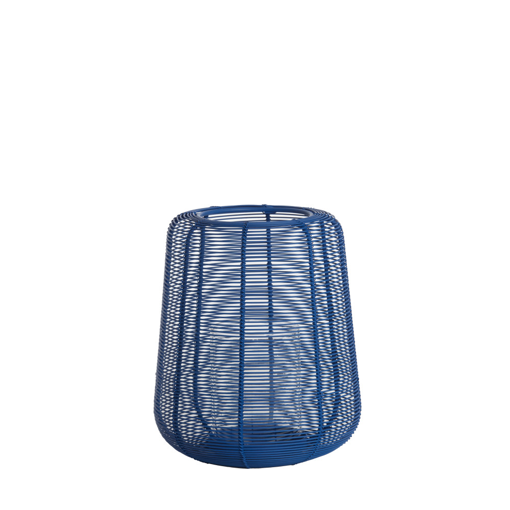 Hurricane Ø18x21 cm ADETA shiny blue+glass