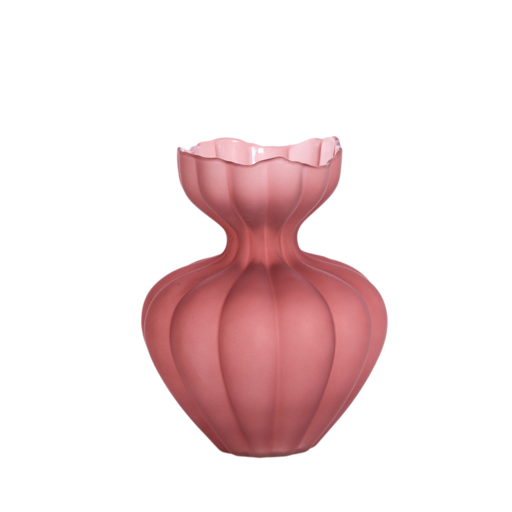 Vase Ø26x32 cm VARENNA glass matt red