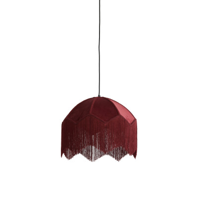 Hanging lamp Ø40x33 cm MALACIA velvet burgundy