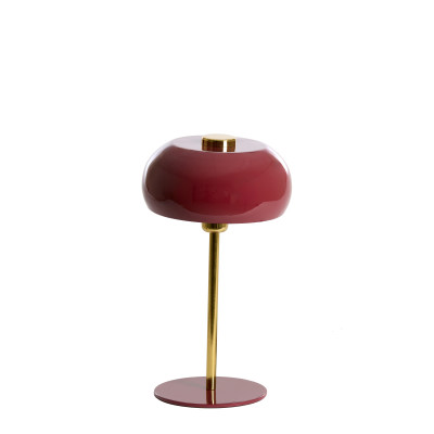 Table lamp Ø23x40 cm SURIN shiny burgundy+gold