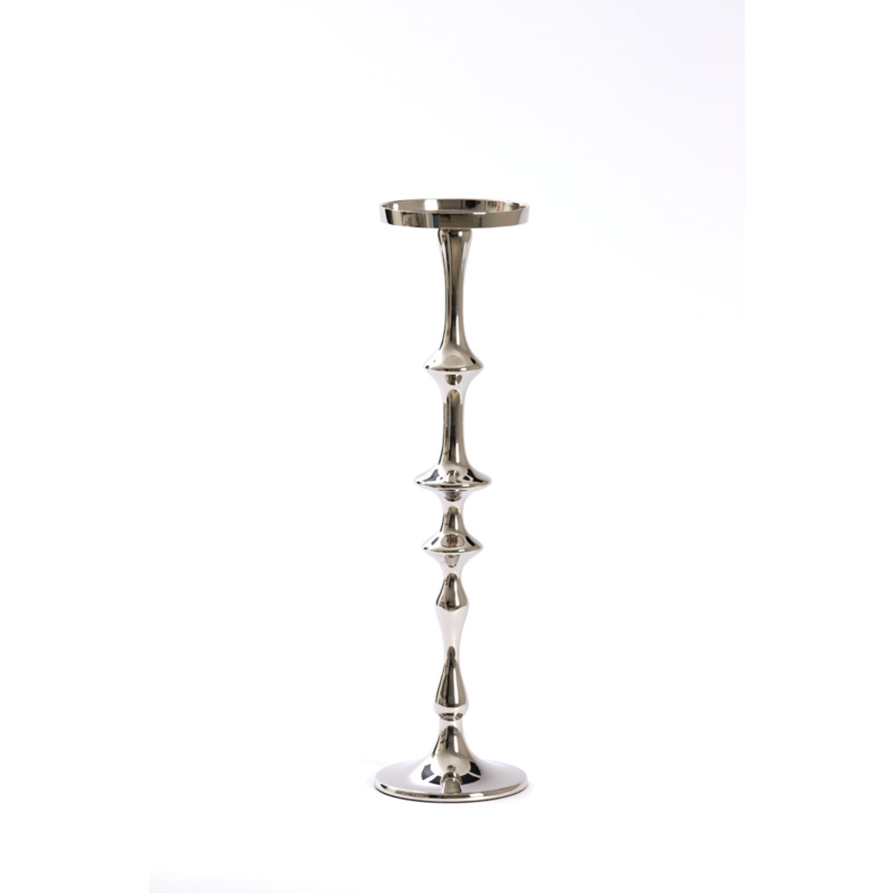 Candle holder Ø12x44 cm VICARI shiny nickel