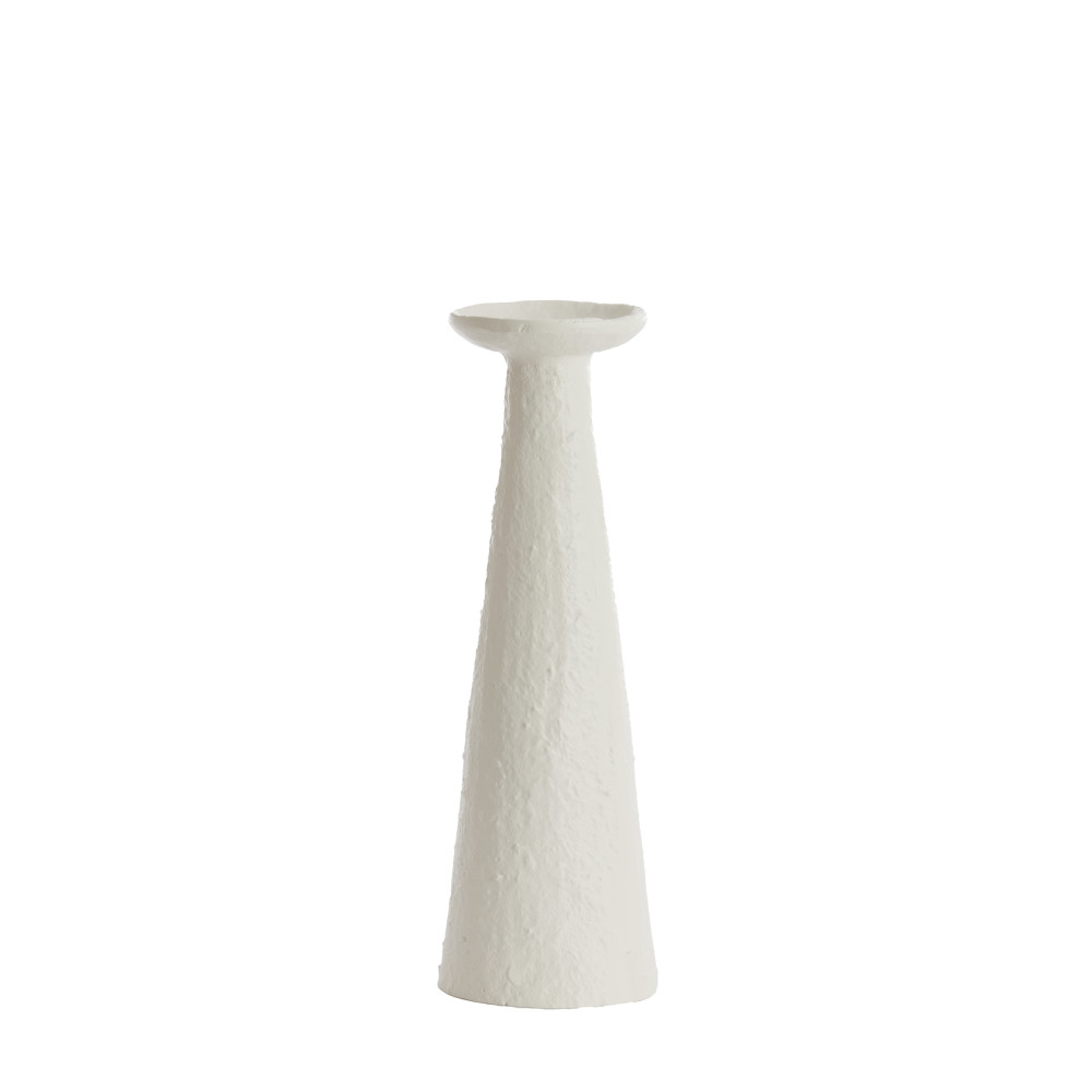 Candle holder 12,5x12x37 cm OTA cream