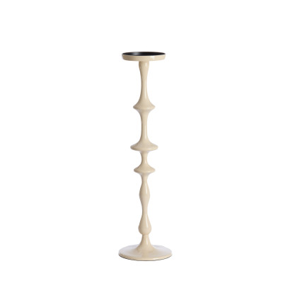 Candle holder Ø14x51 cm VICARI shiny cream