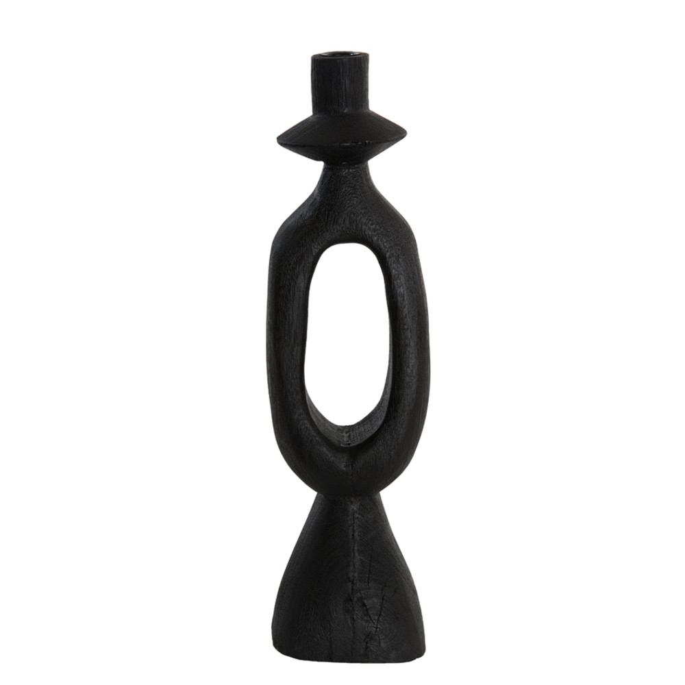 Candle stick 14x14x50 cm DJANGO wood matt black