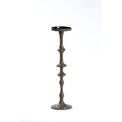 Candle holder Ø12x44 cm VICARI shiny brown