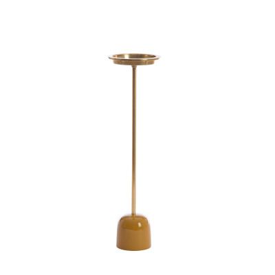 Candle holder Ø11,5x42 cm YASHIN ocher yellow+gold