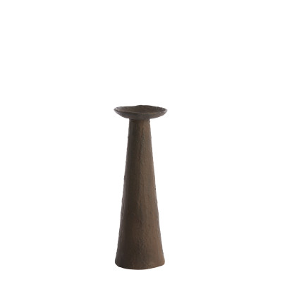Candle holder 12,5x12x37 cm OTA dark brown