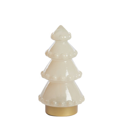 Table lamp LED Ø15x28,5 cm TREE milky white+gold