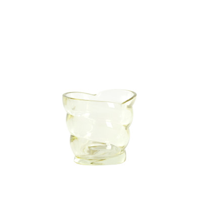 Tealight 10x7x9 cm MALEA glass yellow green