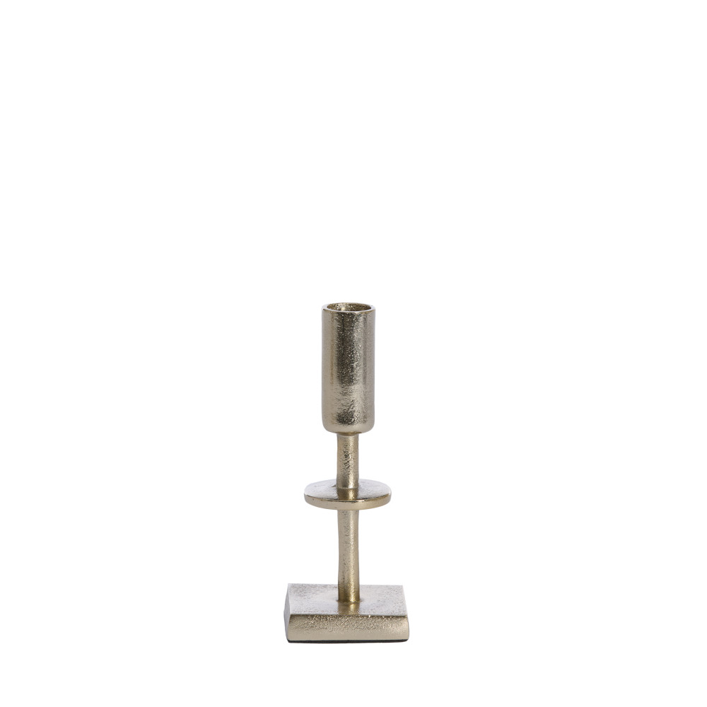 Candle stick 6x6x17 cm KABIRA light gold