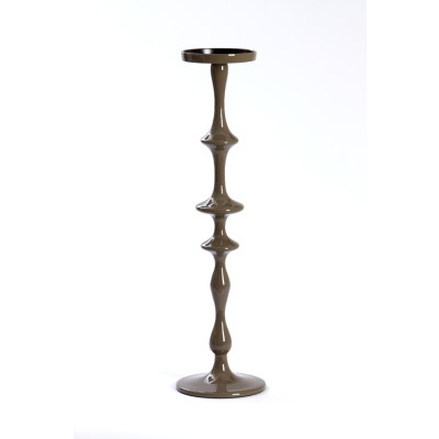 Candle holder Ø14x51 cm VICARI shiny brown