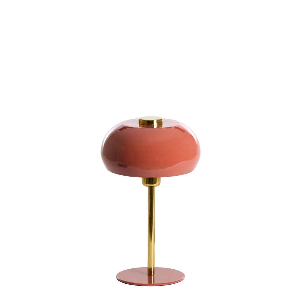 Table lamp Ø22x34 cm SURIN shiny coral+gold