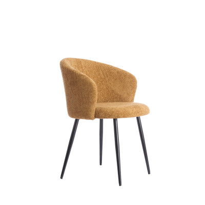 Dining chair 58x58x78 cm RADAJA ocher yellow+black