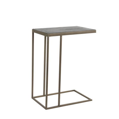 Side table 45x30x62 cm CHISA mango wood black-ant bronze