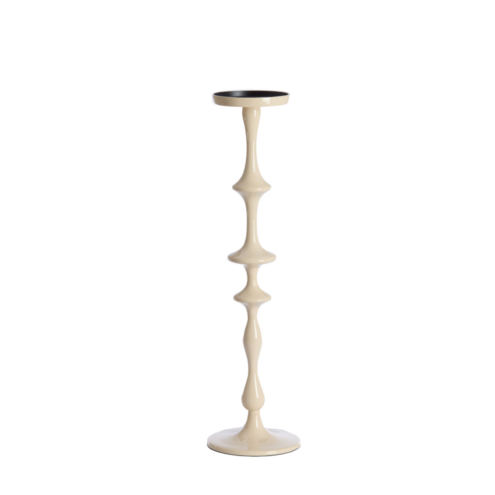 Candle holder Ø14x51 cm VICARI shiny cream