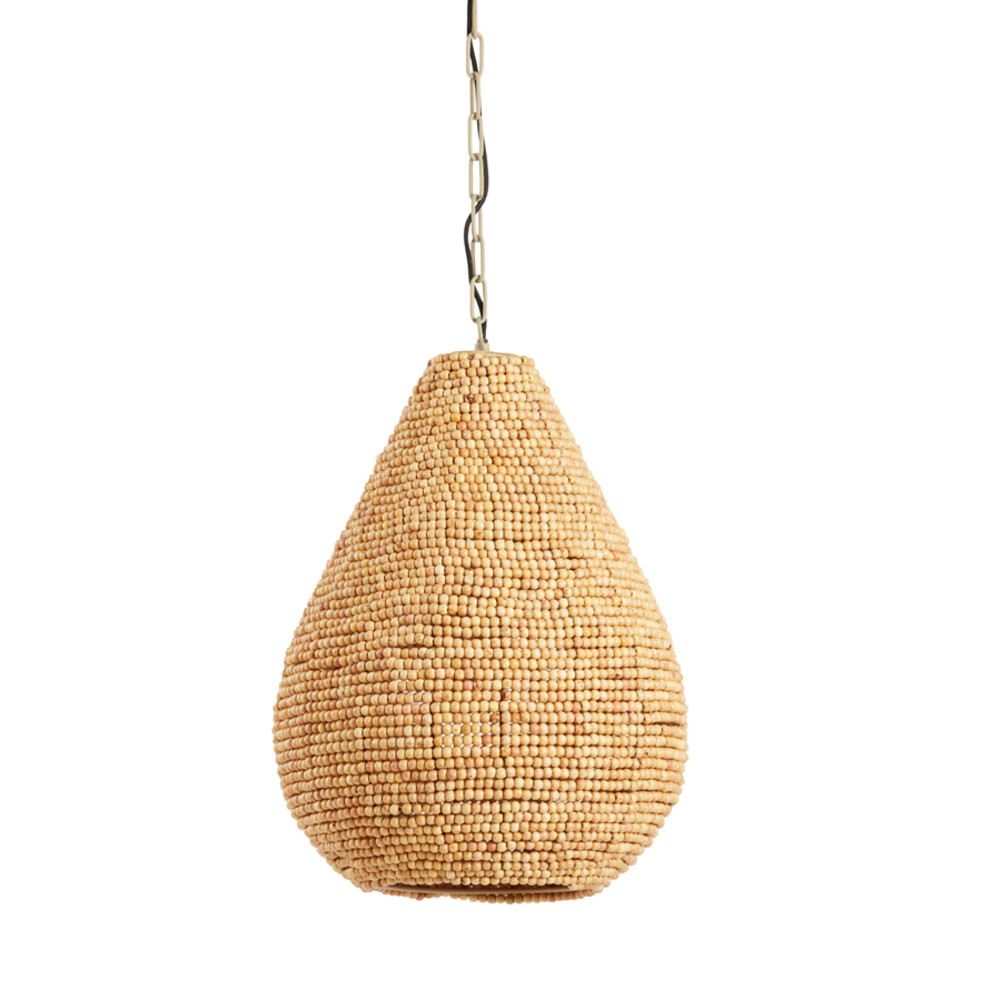 Hanging lamp Ø40x51 cm KABINDA beads natural