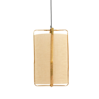 Hanging lamp Ø42x70 cm SENDAI sand+bamboo natural