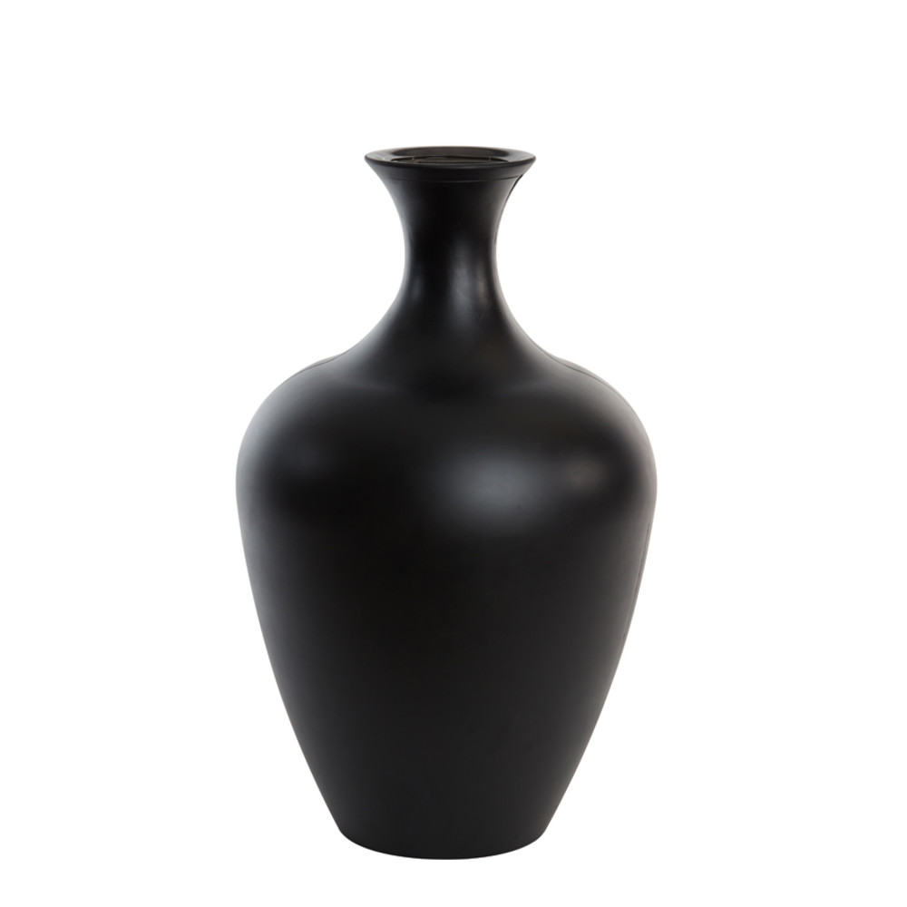 Vase Ø40x65 cm RUBRA glass matt black
