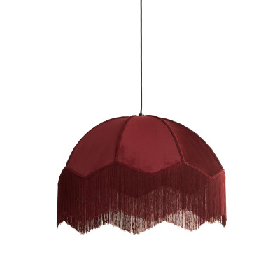 Hanging lamp Ø50x38 cm MALACIA velvet burgundy