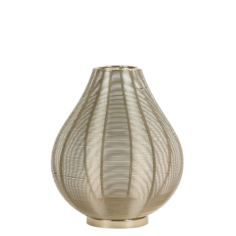 Tealight Ø22x25 cm SUNEKU shiny gold