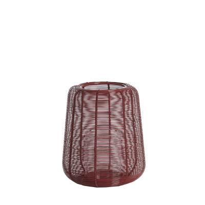 Hurricane Ø18x21 cm ADETA shiny burgundy+glass