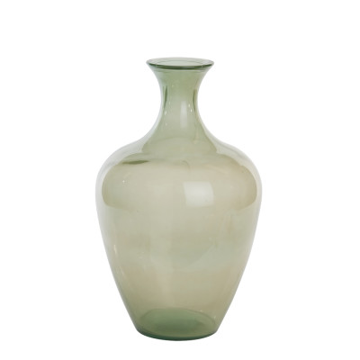 Vase Ø40x65 cm RUBRA glass milky light yellow