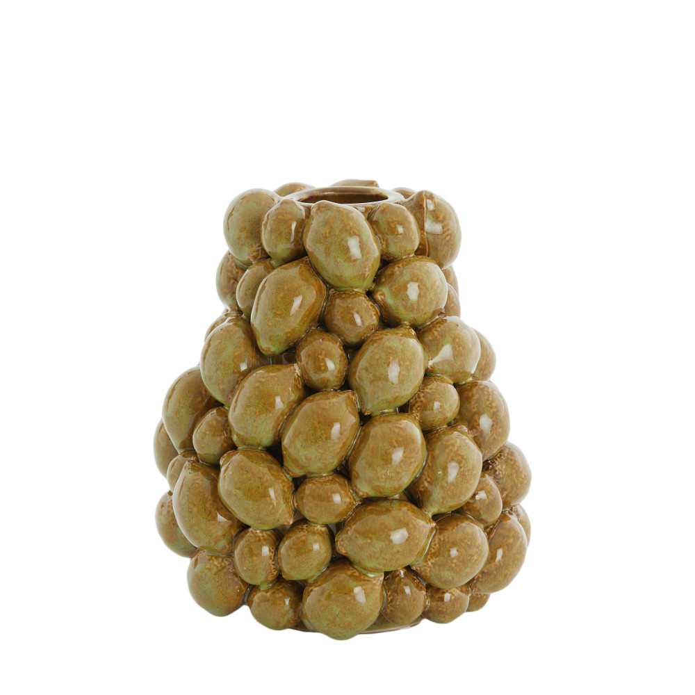 Vase deco Ø19x21 cm CITRUS ceramics brown-green