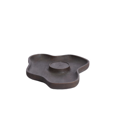 Candle holder 38,5x31x4 cm COJA wood matt dark brown