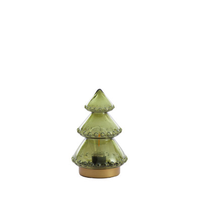 Table lamp LED Ø12x18,5 cm TREE oil olive green+gold