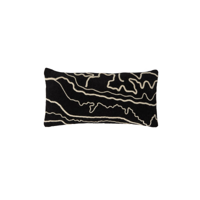 Cushion 60x30 cm CASTRO black+beige