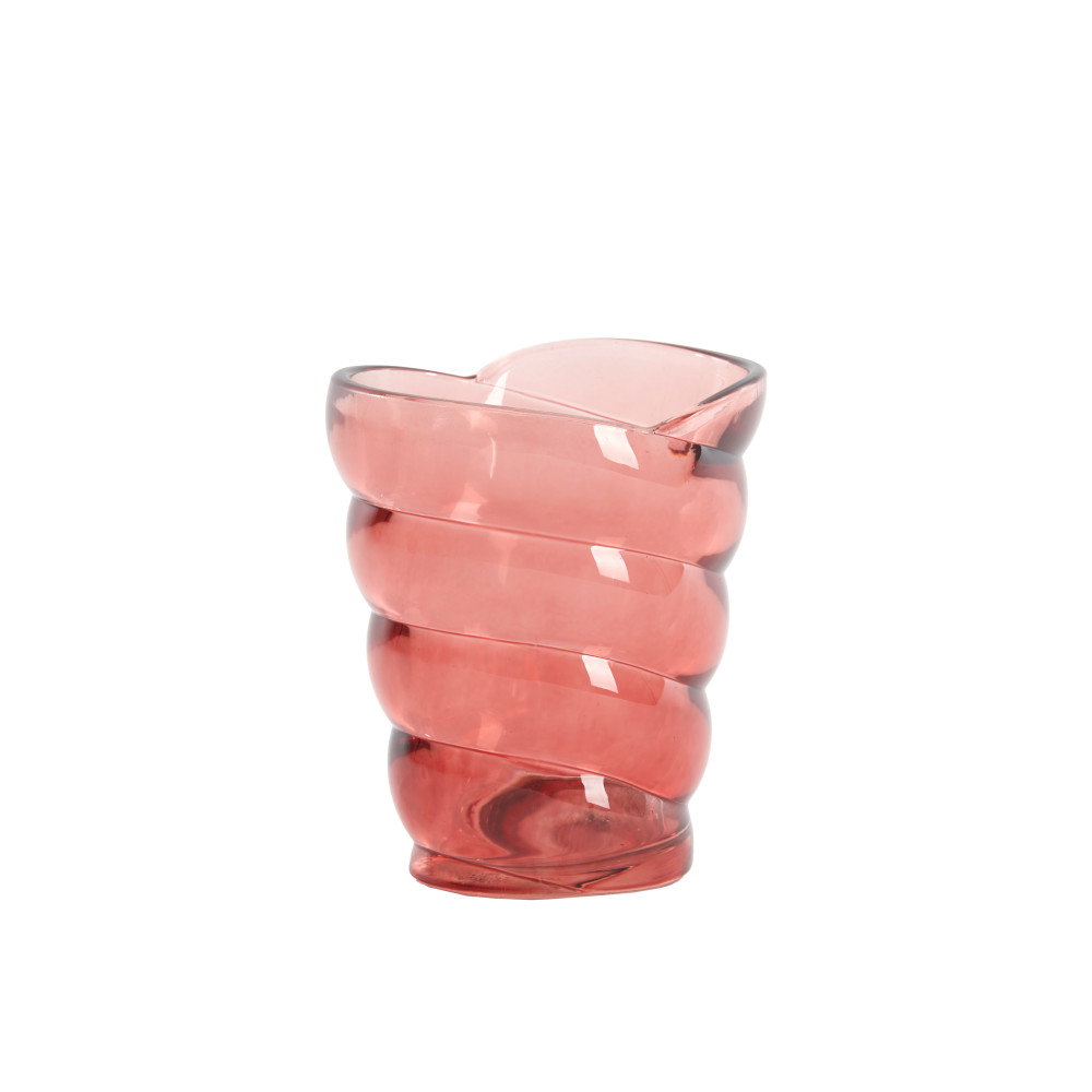 Tealight 10,5x7x12,5 cm MALEA glass pink