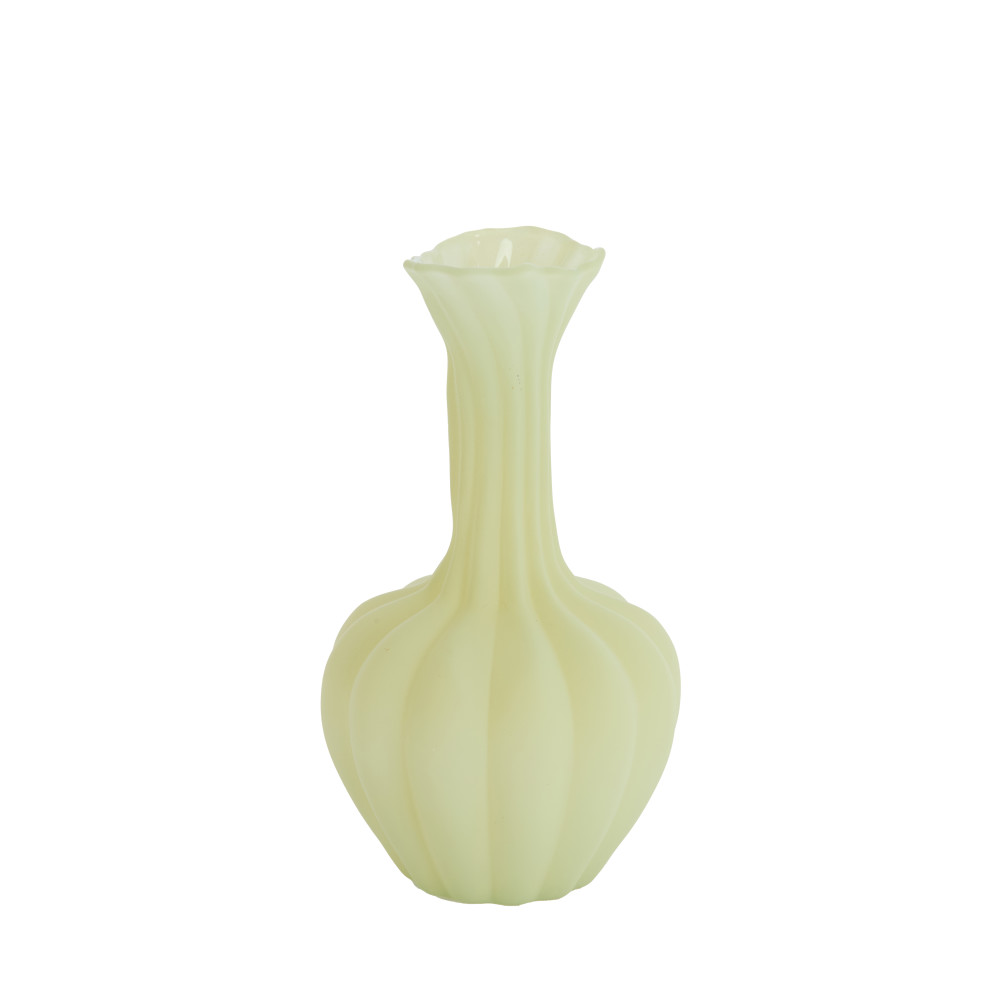 Vase Ø17x31 cm VARENNA glass matt olive green