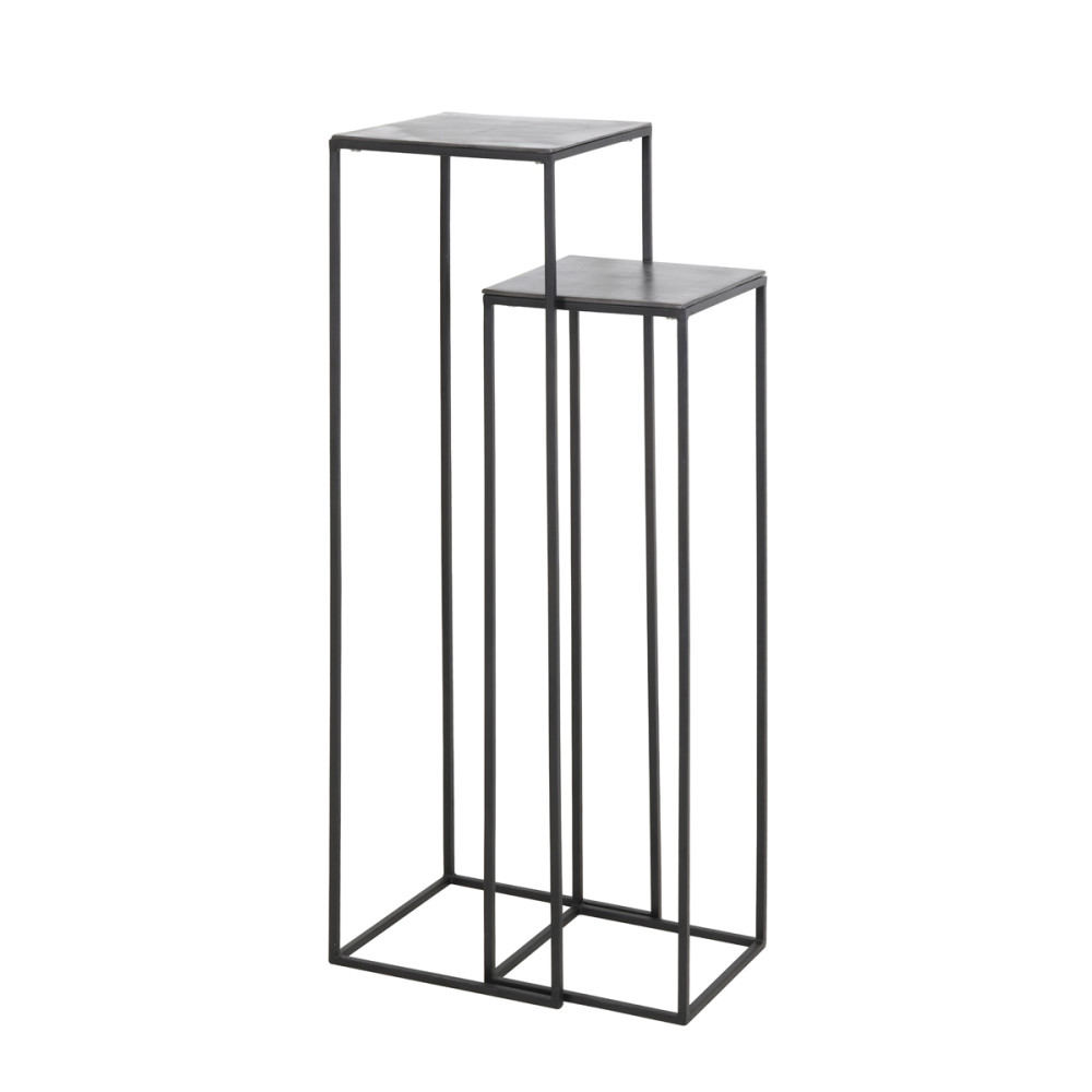 Pillar S/2 max 35x35x120 cm BOCA raw lead antique-matt black