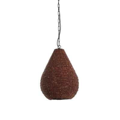 Hanging lamp Ø31x39 cm KABINDA beads dark brown