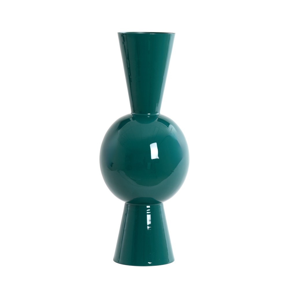 Vase deco Ø30x75 cm CHEDI shiny dark green