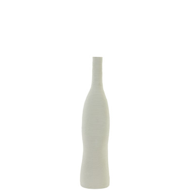 Vase deco Ø11,5x50 cm HAYE cream