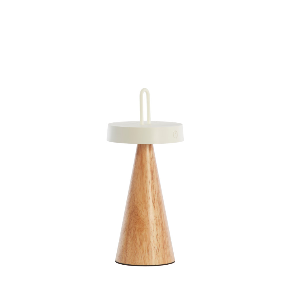Table lamp LED Ø13x28,5 cm ANKENTA cream+wood natural
