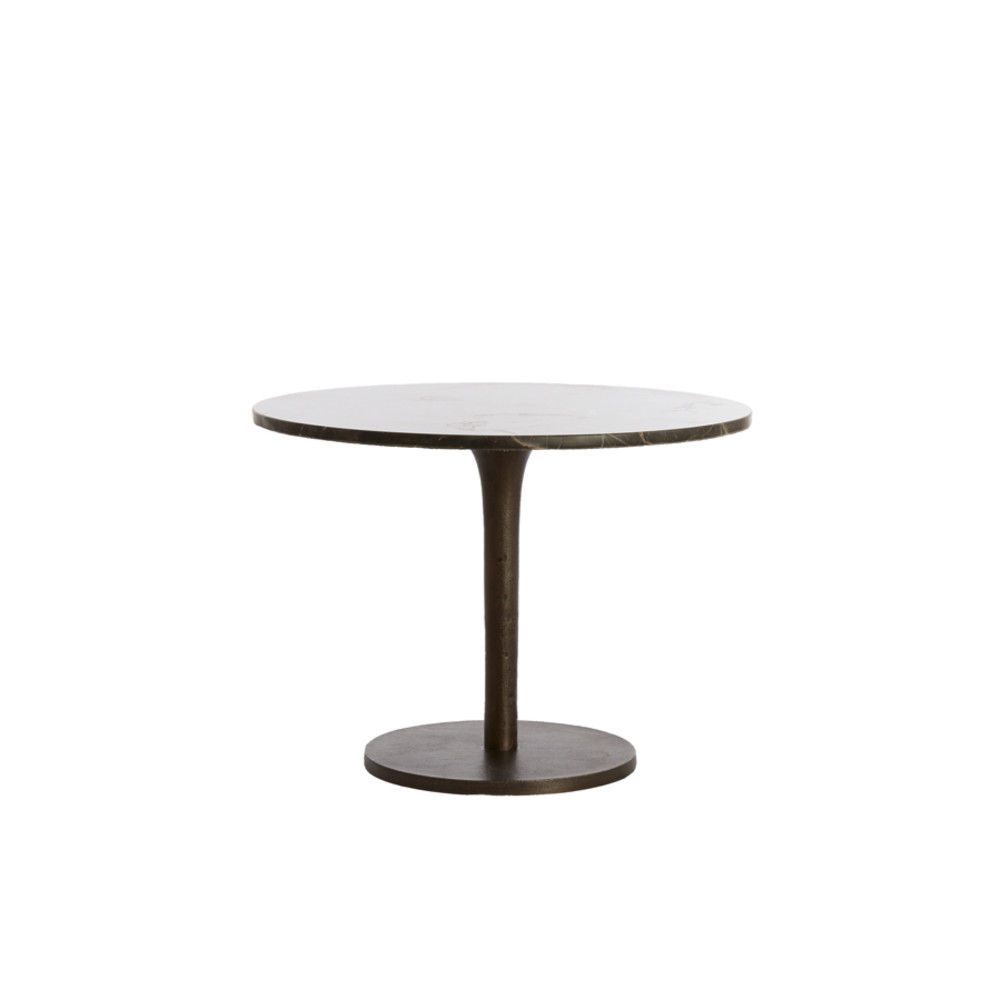 Side table Ø61x41 cm PAZO dark brown marble+dark brown