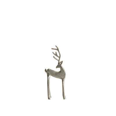 Ornament 10x6,5x25,5 cm DEER nickel