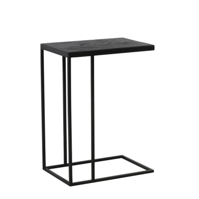 Side table 45x30x62 cm CHISA mango wood black-black
