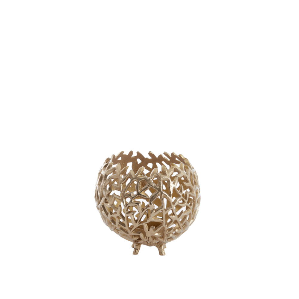 Tealight Ø15x13 cm FAMARI antique gold