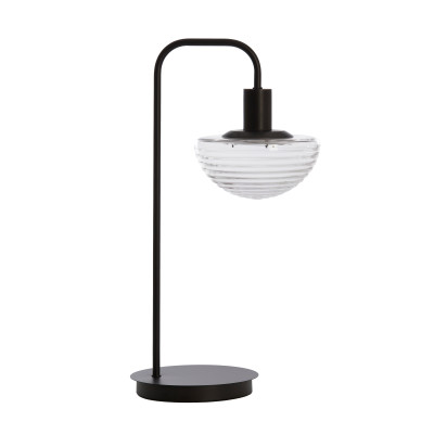 Table lamp 30x20x61 cm BAYLIE matt black+clear glass