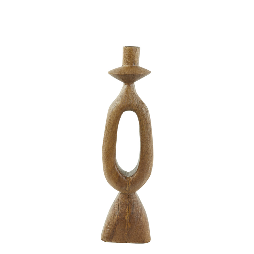 Candle stick 13x13x43 cm DJANGO wood matt brown