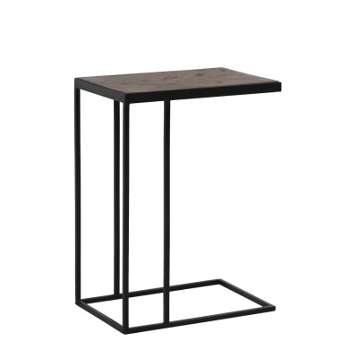 Side table 45x30x62 cm CHISA mango wood brown-black